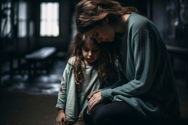 communication triste entre mère et fils avec beaucoup de soin et d'amour