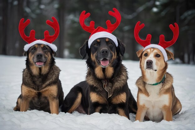 Photo les compagnons canins de noël