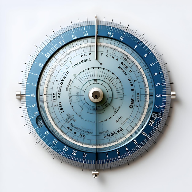 Photo compass isolé sur un fond blanc illustration de rendu 3d.