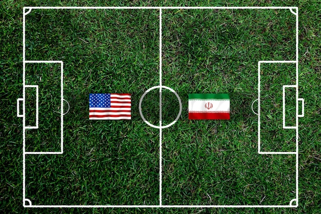 Compétition de coupe de football entre l'Amérique nationale et l'Iran national