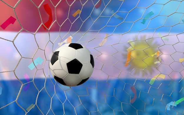 Compétition de coupe de football entre les Pays-Bas nationaux et l'Argentine nationale