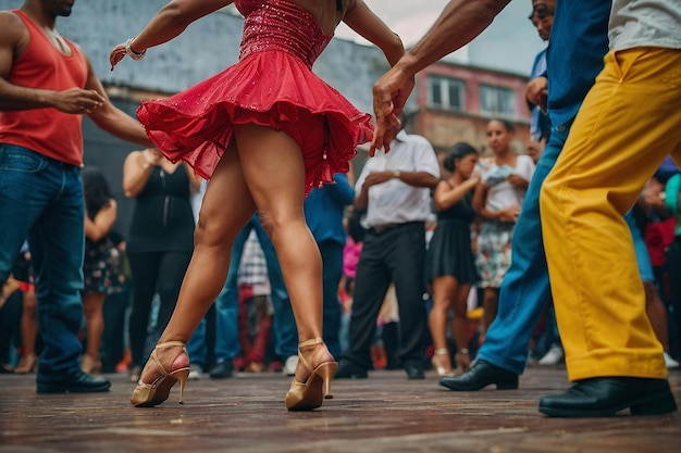 Compétition de danse de salsa en milieu urbain