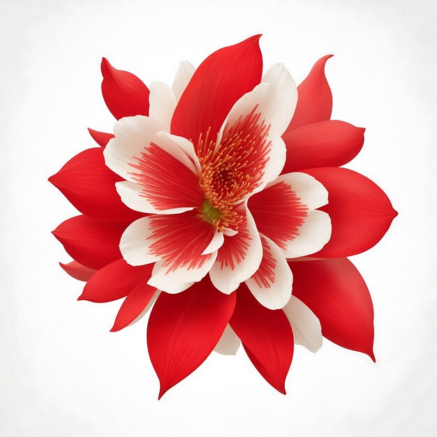 Compilation de logo floral à vecteur artistique sur toile rouge
