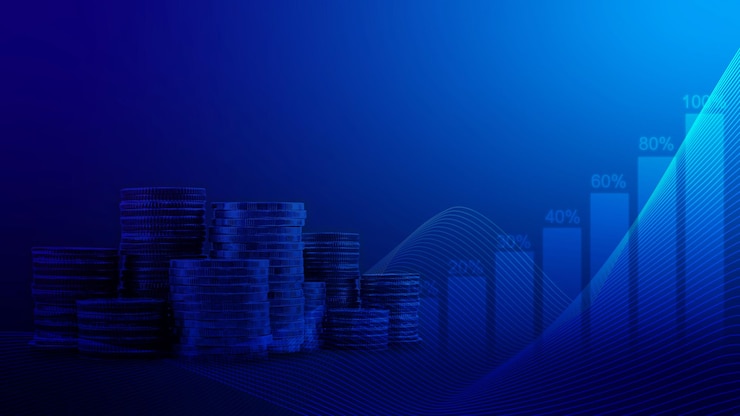 Photo compilation de pièces de monnaie concept d'entreprise d'arrière-plan intérêts idées d'investissement rendements financiers rendements épargne entreprises d'investissement