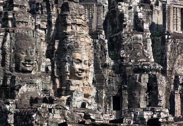 Complexe du temple Bayon à Ankor Wat au Cambodge