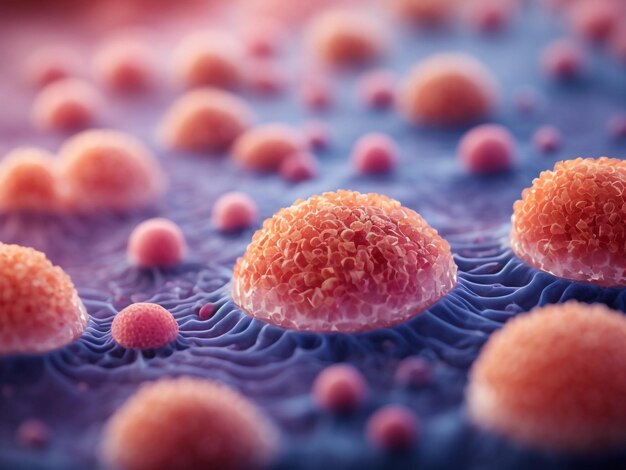 Photo complexité cellulaire photoreel les cellules du tissu cutané et les cellules du tissue adipeux derme et adipeux
