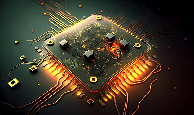 Composant de micropuce de haute technologie avec circuits interconnectés