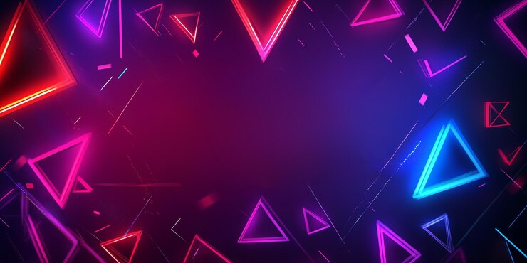 Une composition abstraite dynamique et vibrante mettant en vedette des lignes de lumière au néon qui se croisent les couleurs contrastantes du rose et du bleu