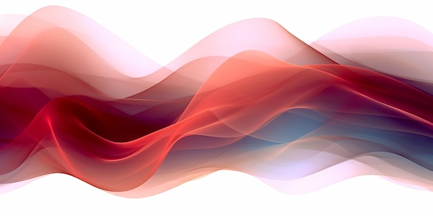 Composition abstraite de formes d'ondes rouges sur un fond numérique blanc créant un affichage visuellement captivant qui combine des couleurs vives avec une esthétique numérique Generative Ai