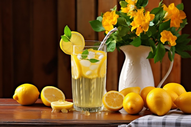 Composition de l'arrangement de limonade fraîche faite maison