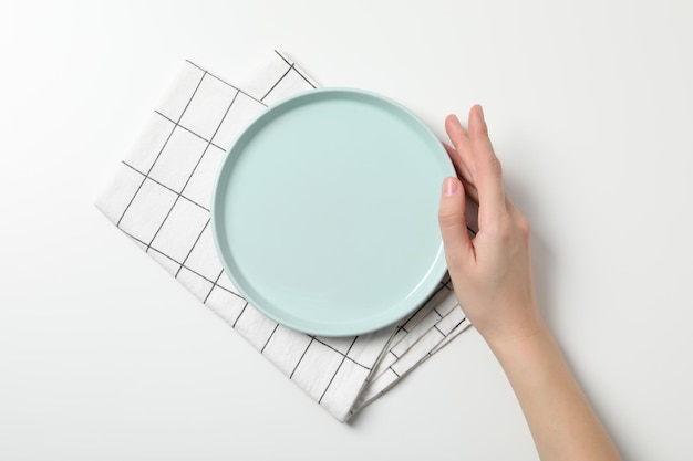 Composition d'assiettes vides pour un concept minimal et minimalisme
