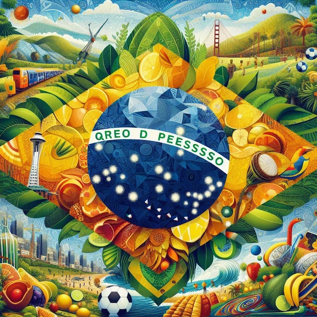 la composition captivante du drapeau brésilien une tapisserie d'unité culturelle et d'espoir