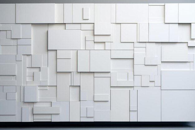 Composition de carreaux blancs sur un mur