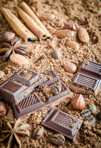 Composition de chocolat