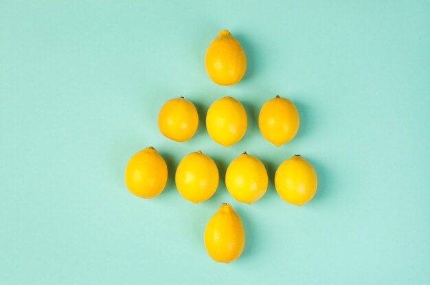 Composition de citrons jaunes frais