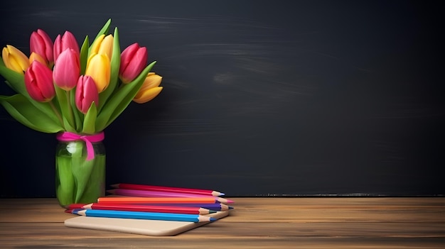 Composition créative des éléments de la journée de l'enseignant