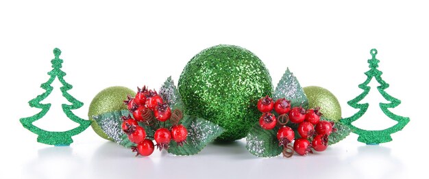 Composition des décorations de Noël isolées