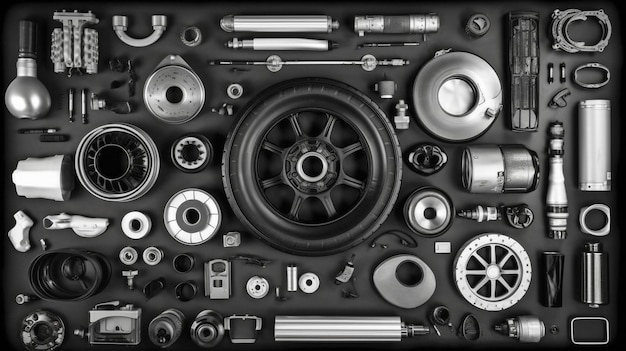 Composition du centre de pièces automobiles IA générative