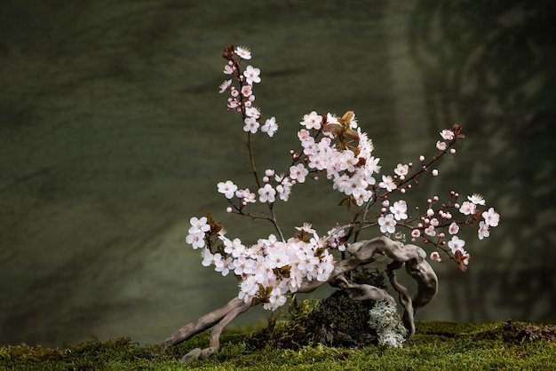 Composition de la fleur Branche d'une prune en fleur Fleurs de printemps Plantes à fleurs