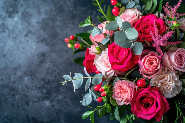 Composition de fleurs pour la fête de la Saint-Valentin