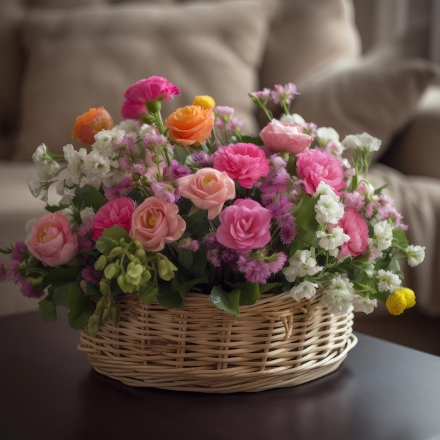 Composition florale en l'honneur de la fête des mères