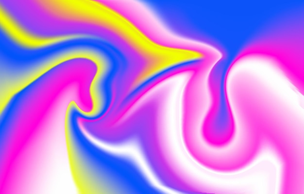 Composition de formes colorées fluides Gradients à la modeOndes de gradient dynamique liquide