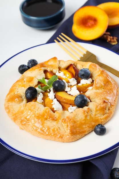 Composition de galette de fruits pour un concept de cuisine savoureuse