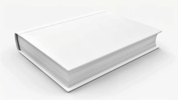 Photo une composition minimaliste d'un livre blanc sur un fond blanc