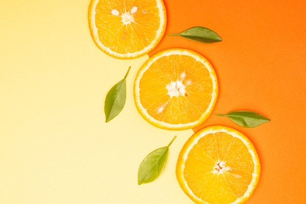 Composition de motifs de fruits orange