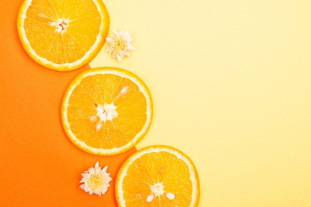 Composition de motifs de fruits orange