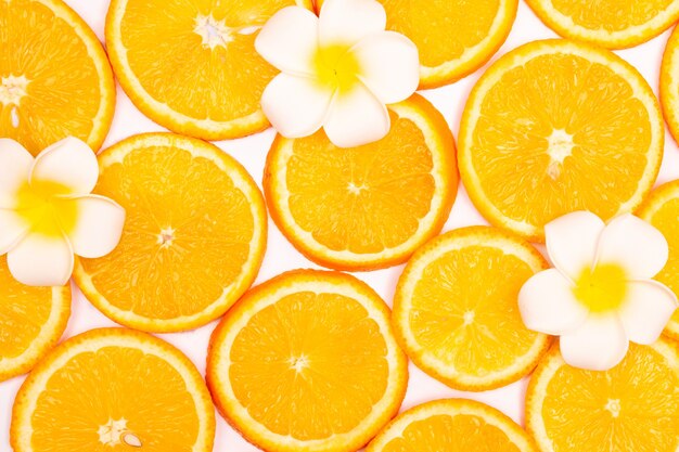 Composition de motifs de fruits orange