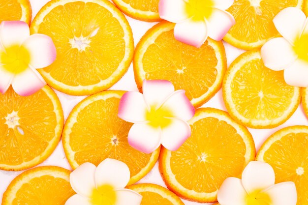 Composition de motifs de fruits orange