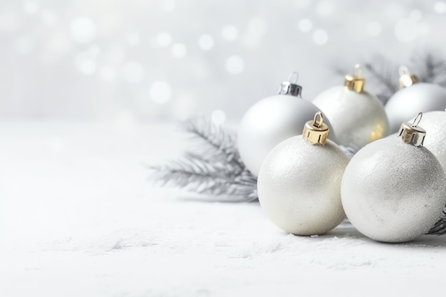 Photo composition de noël avec boîtes à cadeaux boules de cartes branches de sapin cônes de pin avec espace de copie noël