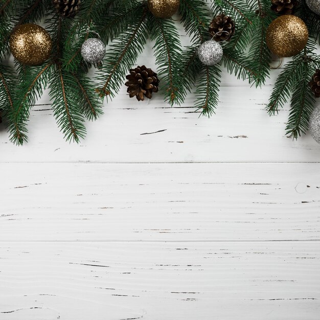 composition de Noël branches de sapin vert haute qualité et résolution beau concept de photo