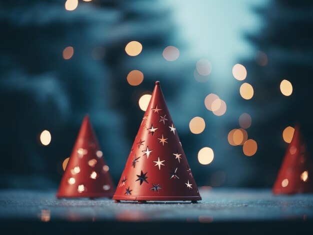 Composition de Noël avec fond bokeh et espace de copie