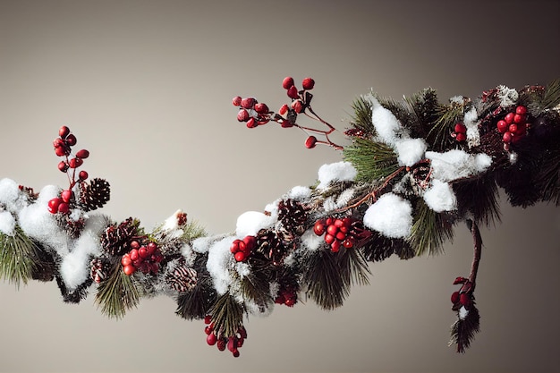 Composition de noël d'hiver à la maison sur un arrière-plan flou