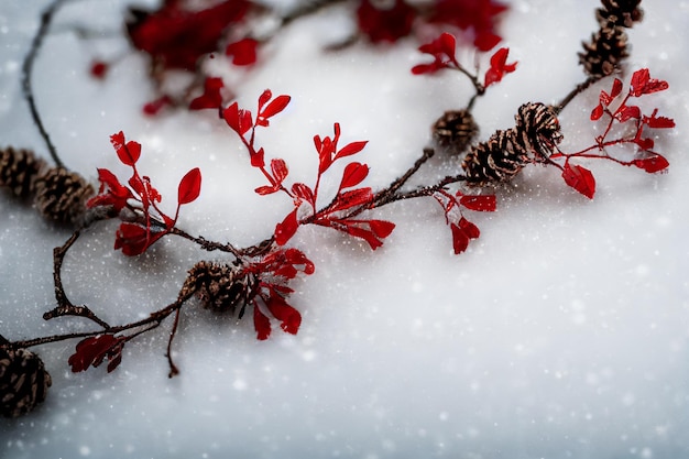 Composition de noël d'hiver à la maison sur un arrière-plan flou