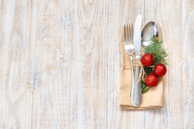 Composition de noël avec table