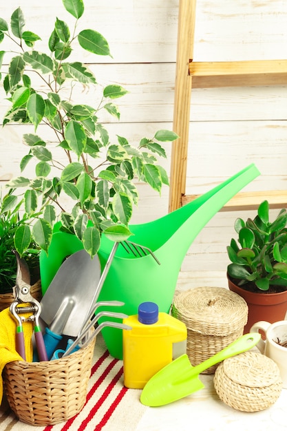 Composition des outils de jardin