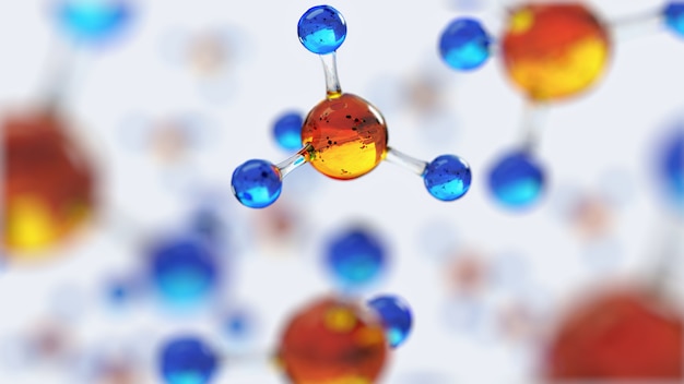 Composition scientifique avec des molécules et des atomes