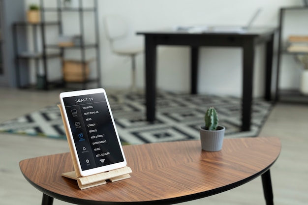 Composition de tablette avec application domotique