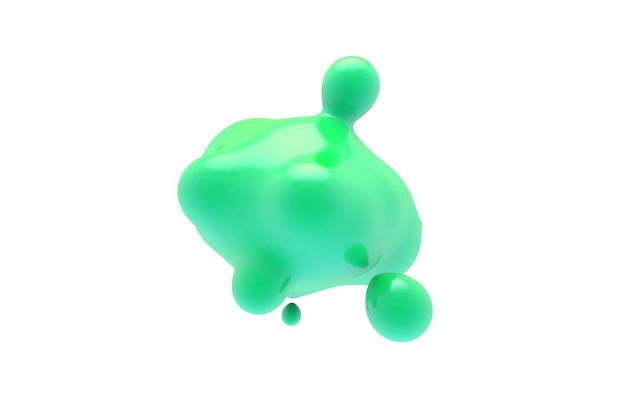 Compositions abstraites de blob fluide fond forme liquide coloré rendu 3D