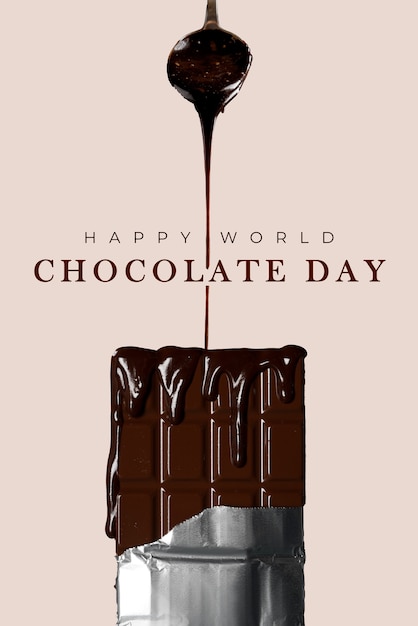 Photo compositions de chocolat pour la journée mondiale du chocolat