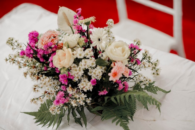 compositions florales pour table de mariage