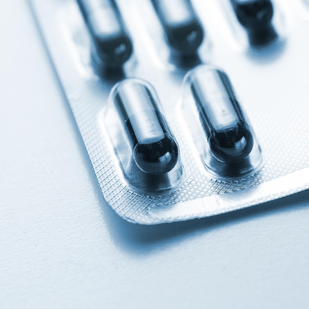 Comprimés sous blister emballage antibiotique médecine médecine pharmacie