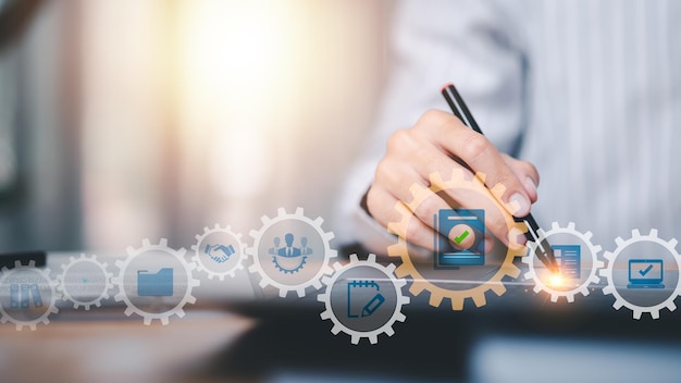 comptable vérification des documents évaluation de la qualité gestion avec une liste de contrôle entreprise