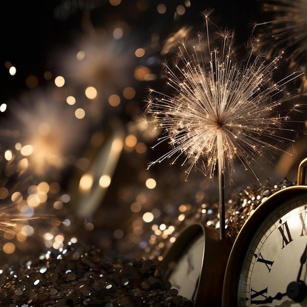 Compte à rebours pour une nouvelle année célébrant le réveillon du nouvel an