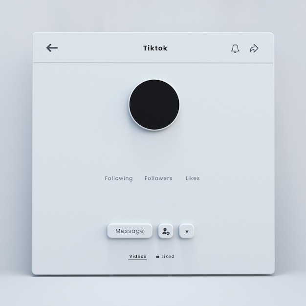 compte tiktok illustration fantastique rendu en 3D