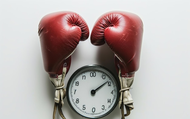 Photo le compteur de vitesse de boxe sur fond blanc