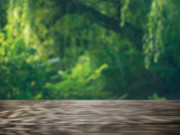 Photo un comptoir vide avec un fond naturel